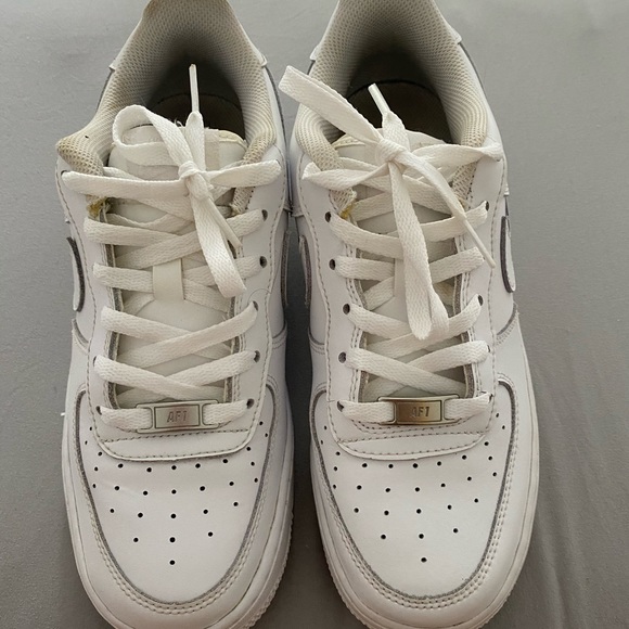 plain white nike air force ones